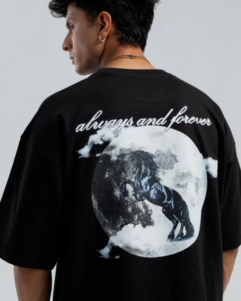 Always & Forever Oversized Graphic Tee – Black - Image 4