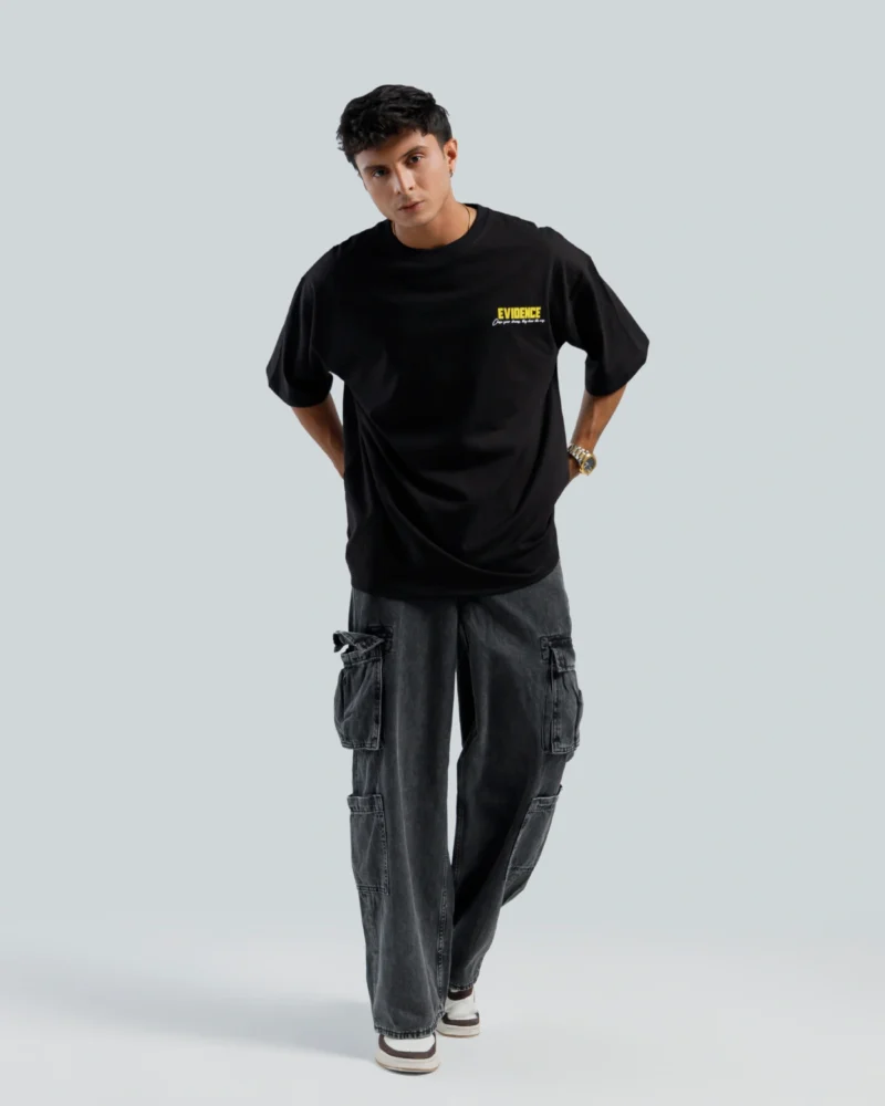 Chase Oversized Graphic Tee – Black - Image 2