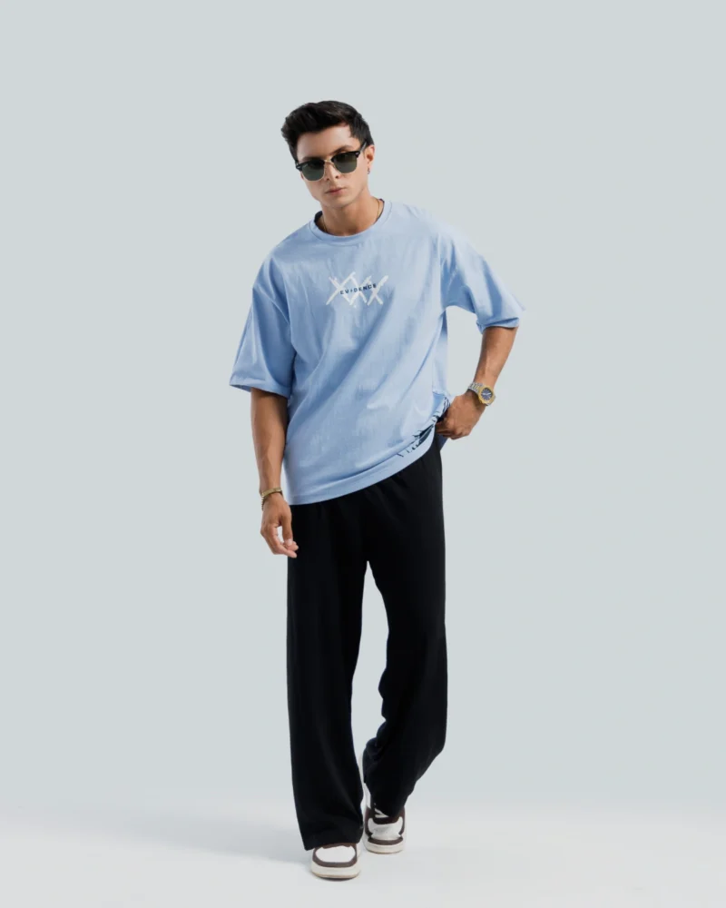 DON’T KILL Oversized Graphic Tee – Sky Blue - Image 2