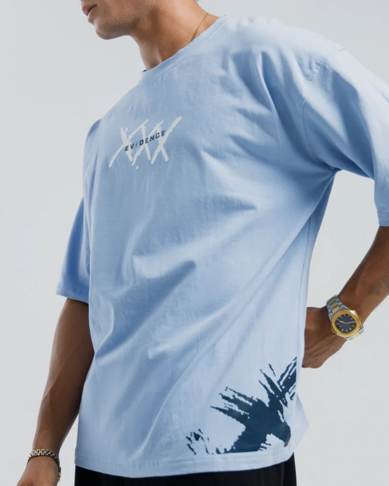 DON’T KILL Oversized Graphic Tee – Sky Blue - Image 3