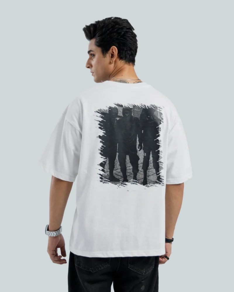Gangster Scene Oversized Tee – White