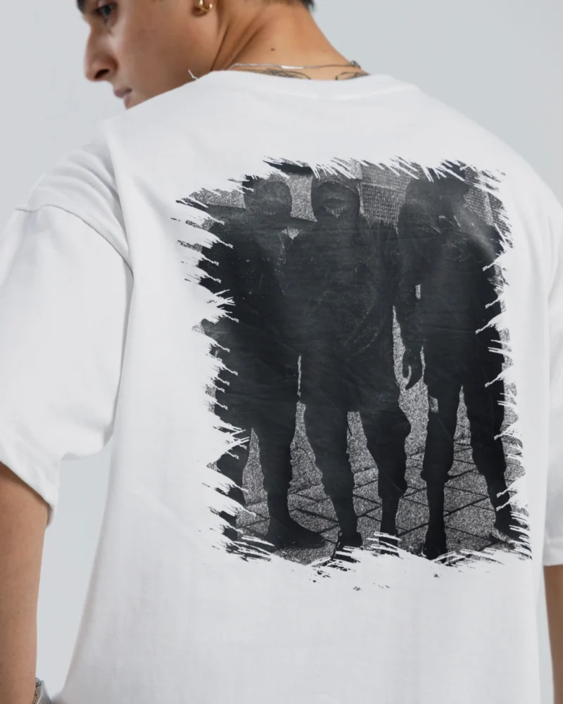 Gangster Scene Oversized Tee – White - Image 4